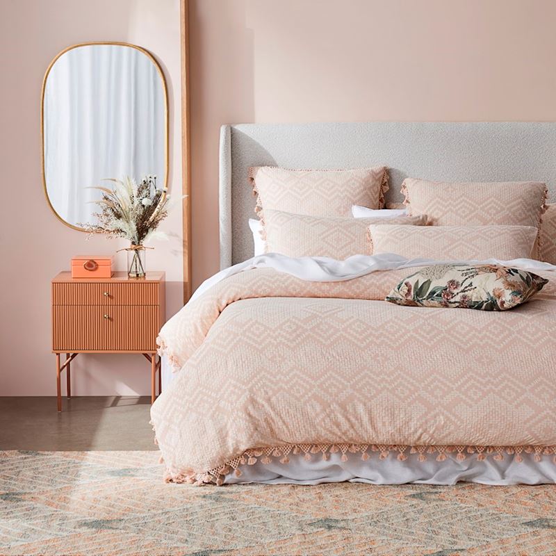 Cleo Tassel Pink Quilt Cover Separates