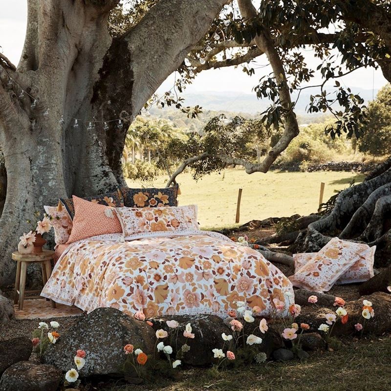 Wandering Folk Dawn Floral Sunset Quilt Cover Set + Separates