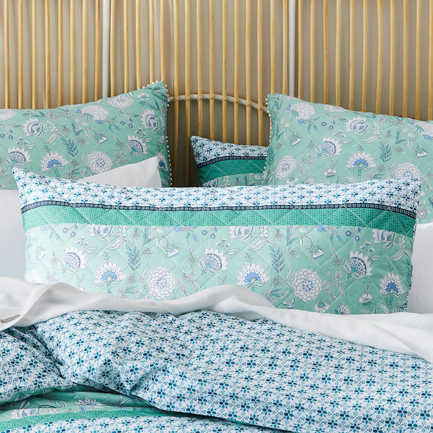 Clara Turquoise Quilted Quilt Cover Separates Adairs
