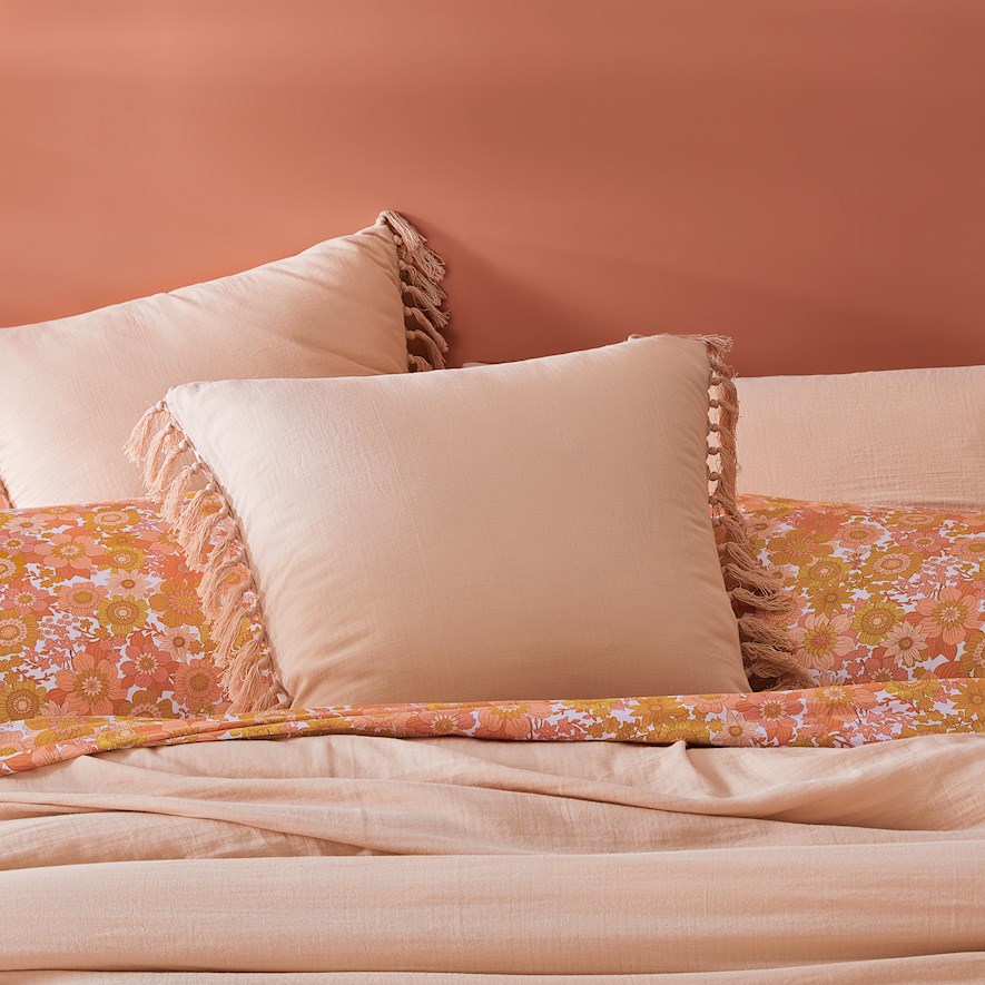 Erin Tassel Dusty Pink Quilt Cover Set + Separates Adairs
