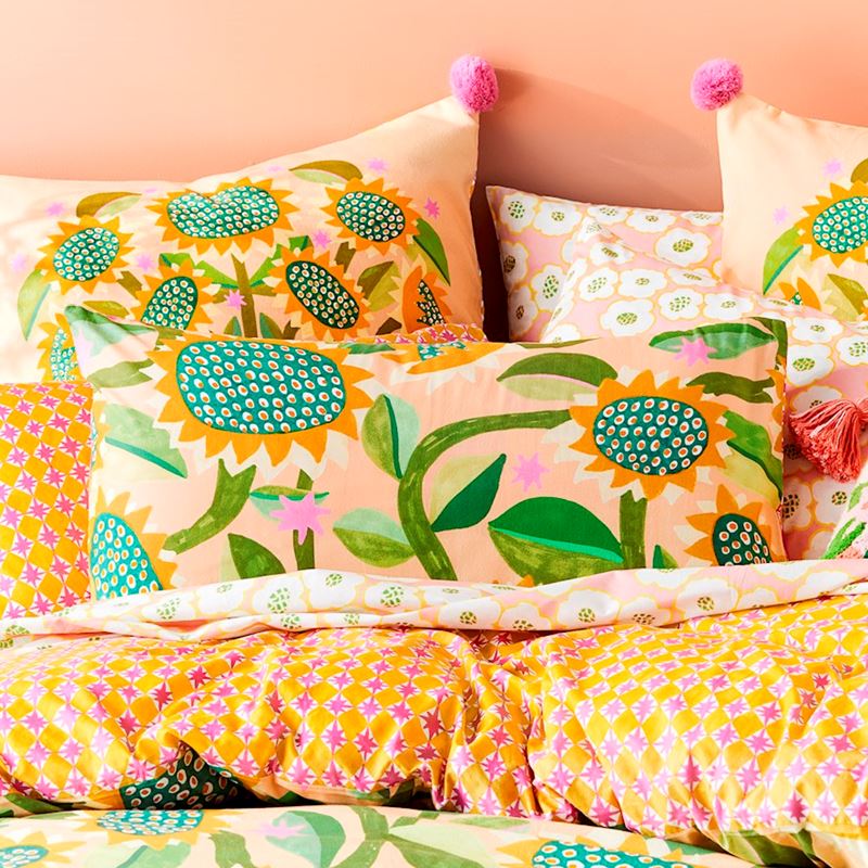 Togetherness Sunchaser Peach Quilt Cover Set + Separates