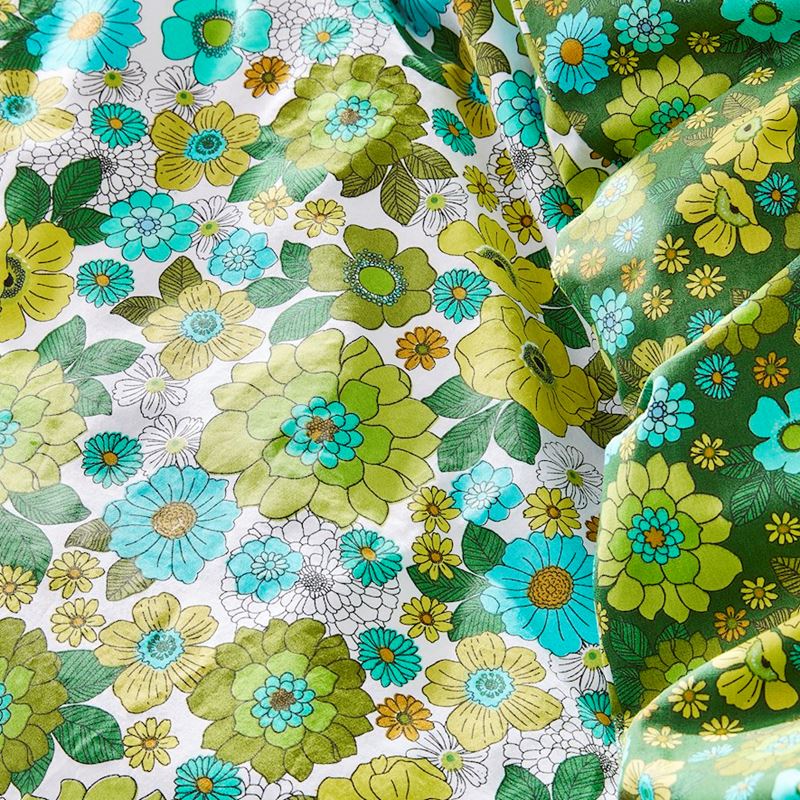 April Floral Green Quilt Cover Set + Separates
