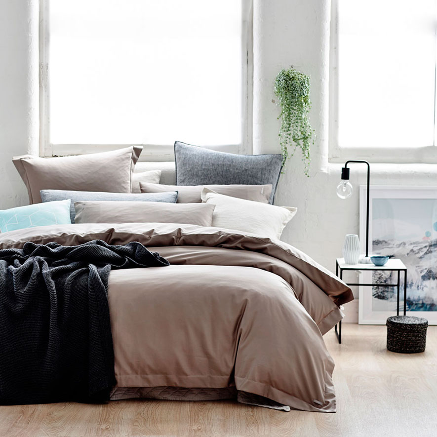 Home Republic 600TC Cotton Bamboo Mud Quilt Cover Adairs