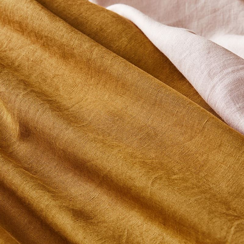 Vintage Washed Linen Dijon Quilt Cover Separates