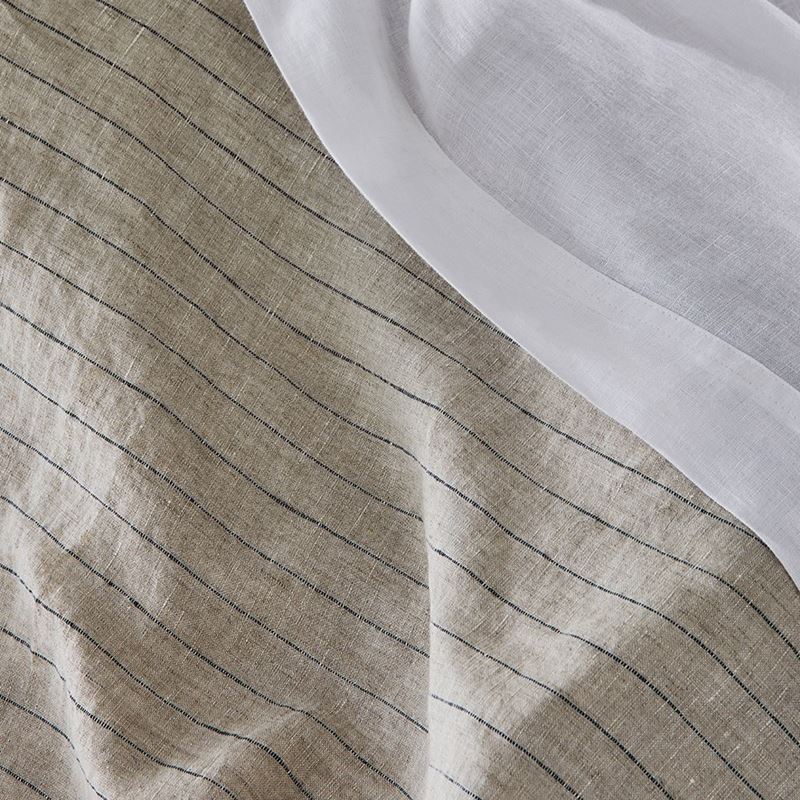 Vintage Washed Linen Linen & Navy Stripe Quilt Cover Separates