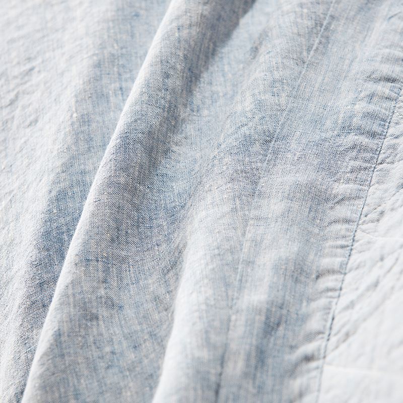 Vintage Washed Linen Sky Blue Quilt Cover Separates
