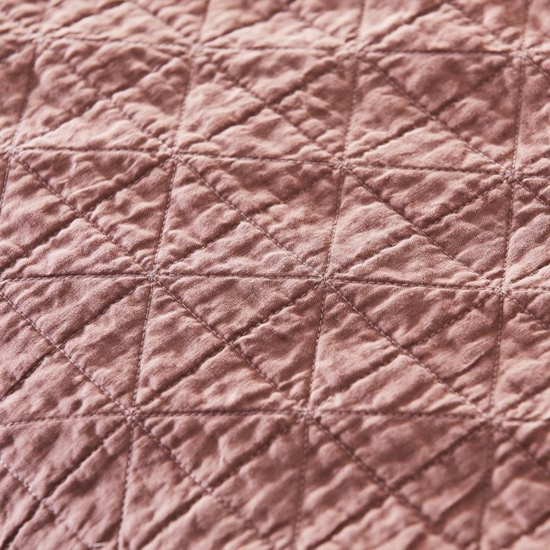 Vintage Washed Linen Rose Quilted Coverlet Separates
