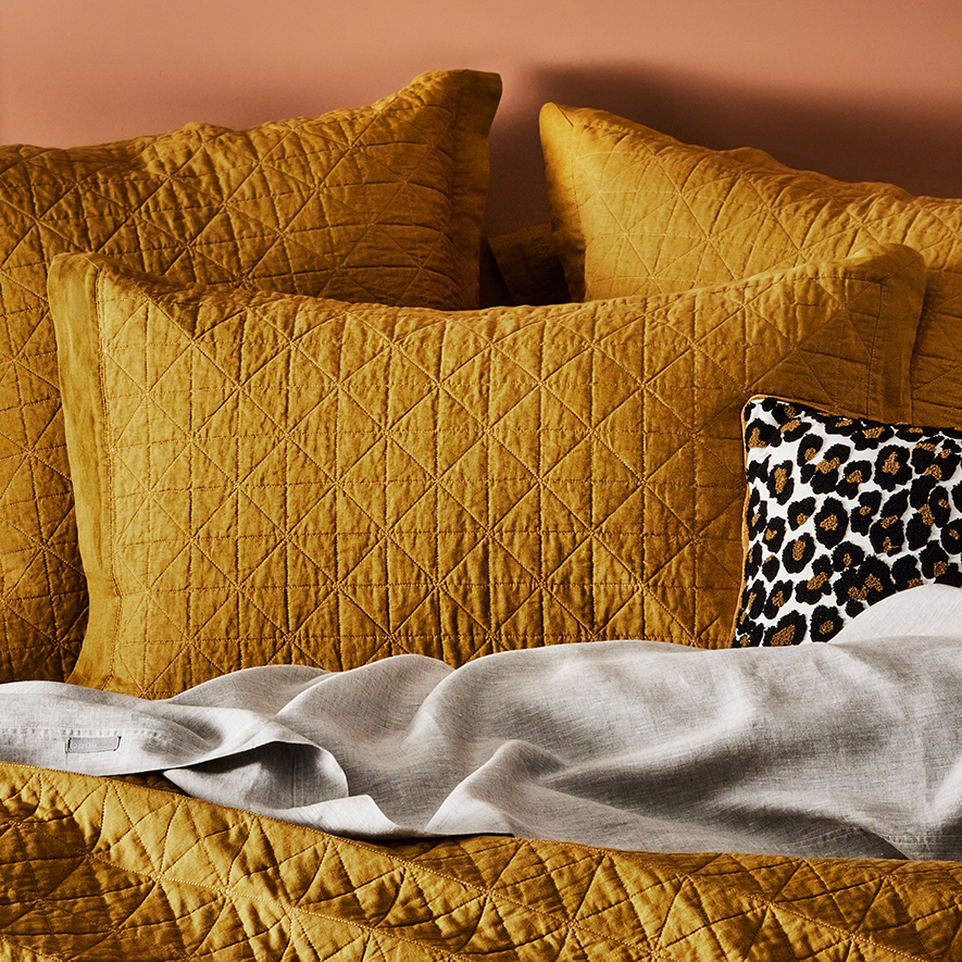 Vintage Washed Linen Spice Coverlet Separates Adairs