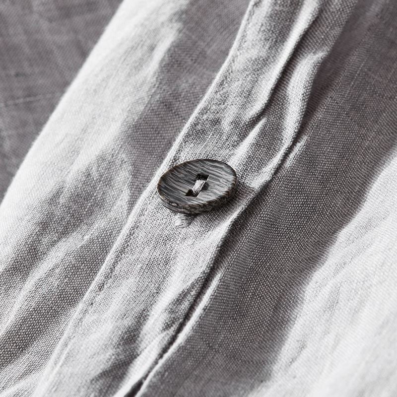 Vintage Washed Linen Grey Marle Quilt Cover Separates