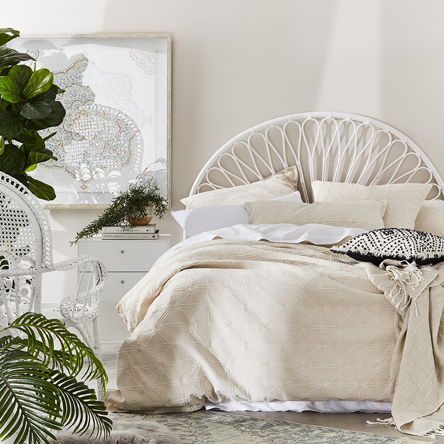 Villa Oatmeal Quilt Cover Separates Adairs