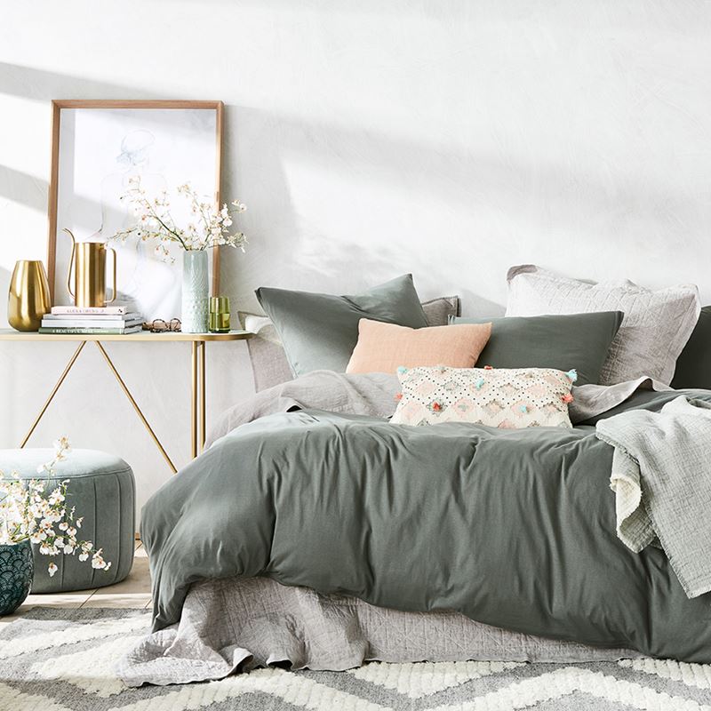 Ultra Soft Jersey Khaki Quilt Cover Separates