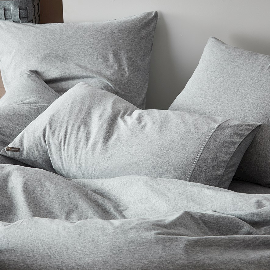 Ultra Soft Jersey Grey Marble Quilt Cover Separates Adairs