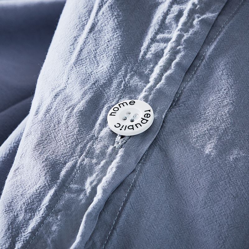Stonewashed Cotton Dusty Blue Quilt Cover Separates