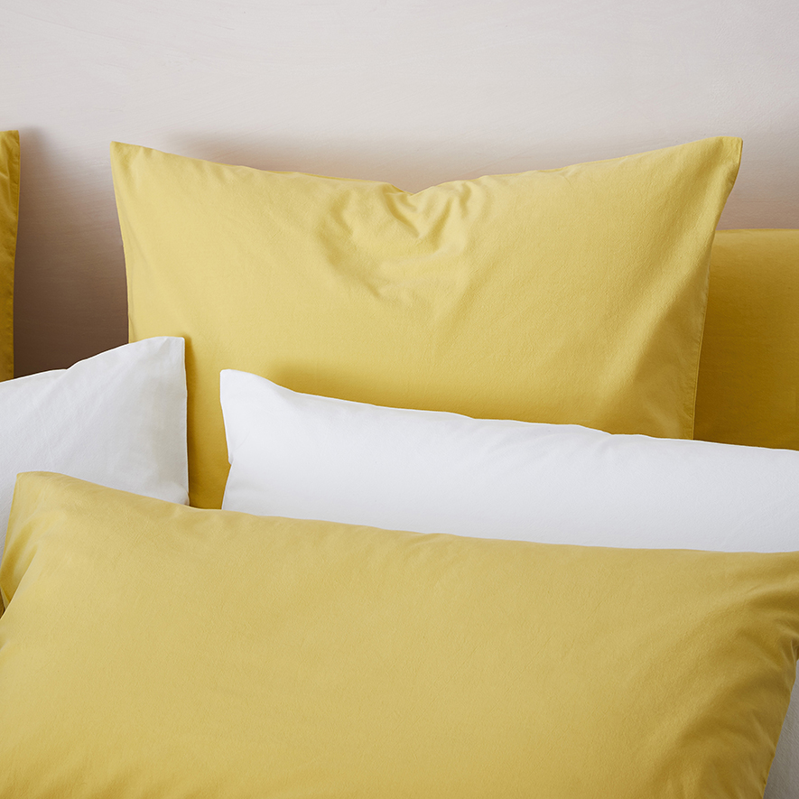 Home Republic Stonewashed Cotton Mustard Quilt Cover Adairs