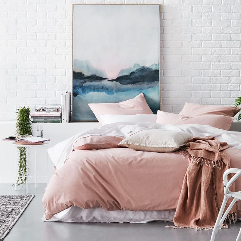 Stonewashed Cotton Dusty Pink Quilt Cover Separates