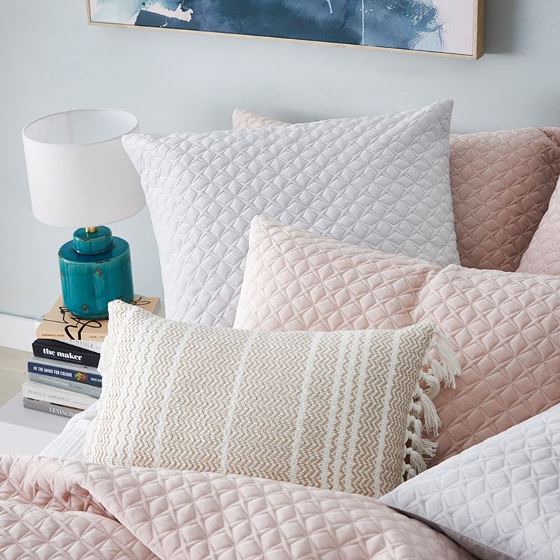 Duke Velvet Dusty Pink Quilted Quilt Cover Separates
