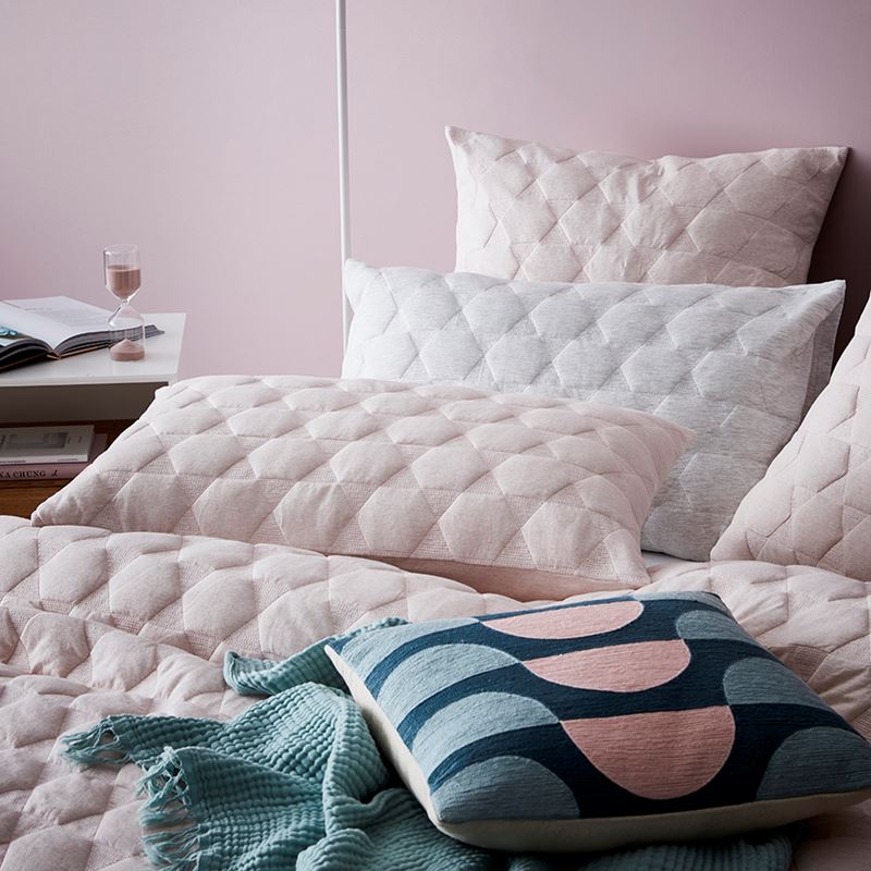 Cordon Quilted Jersey Queen Pink Quilt Cover Separates