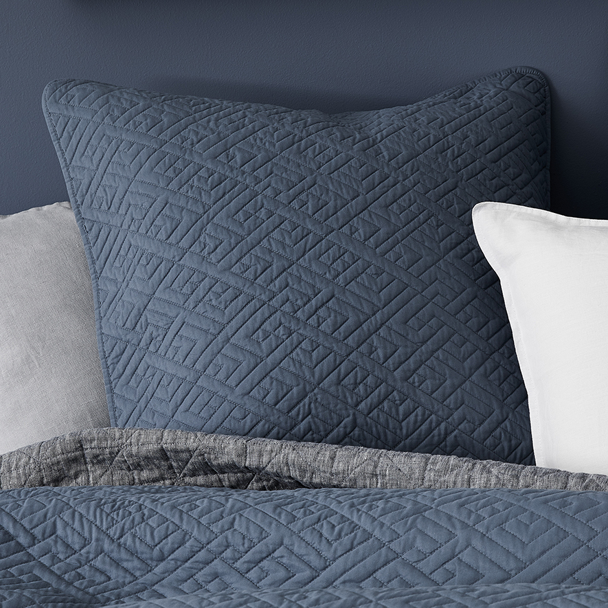 Saxon Denim Quilted Quilt Cover Separates Adairs