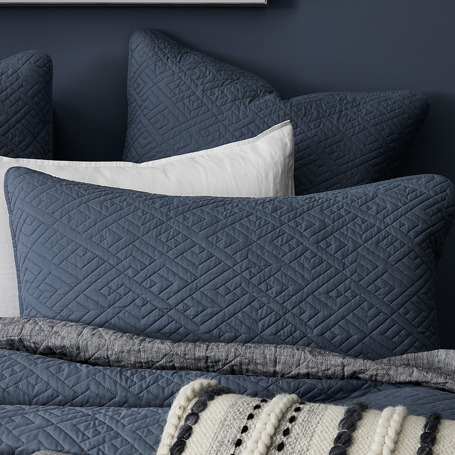 Saxon Denim Quilted Quilt Cover Separates Adairs