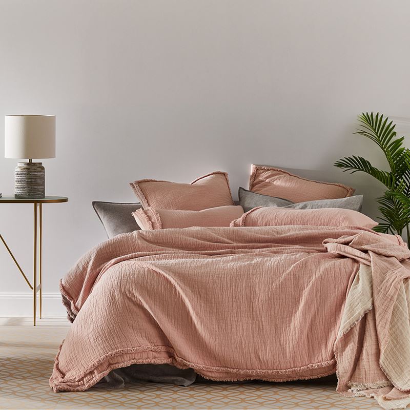 European Collection Cleo Peach Quilt Cover Separates