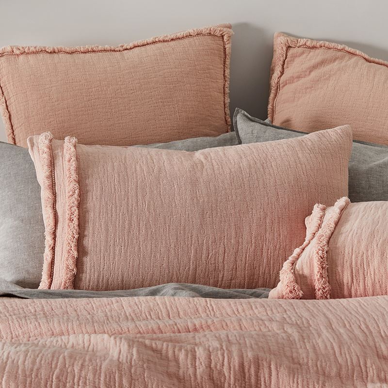 European Collection Cleo Peach Quilt Cover Separates