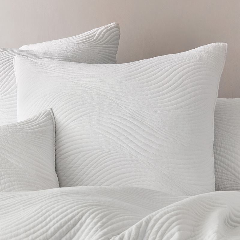 Ripple White Quilted Quilt Cover Separates