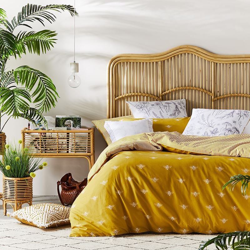 Bee Mustard Quilt Cover Set + Separates