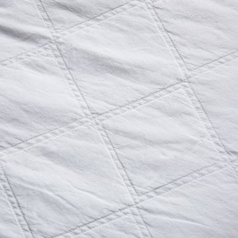 Stonewashed Cotton White Quilted Coverlet Separates