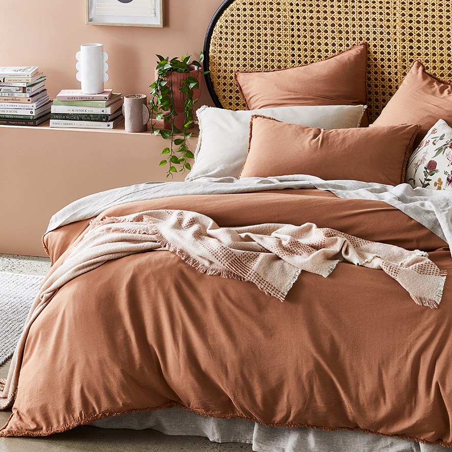 Bamboo Linen Earth Quilt Cover Separates | Adairs