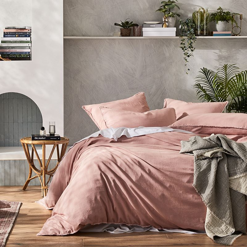 Bamboo Linen Pink Quilt Cover Separates