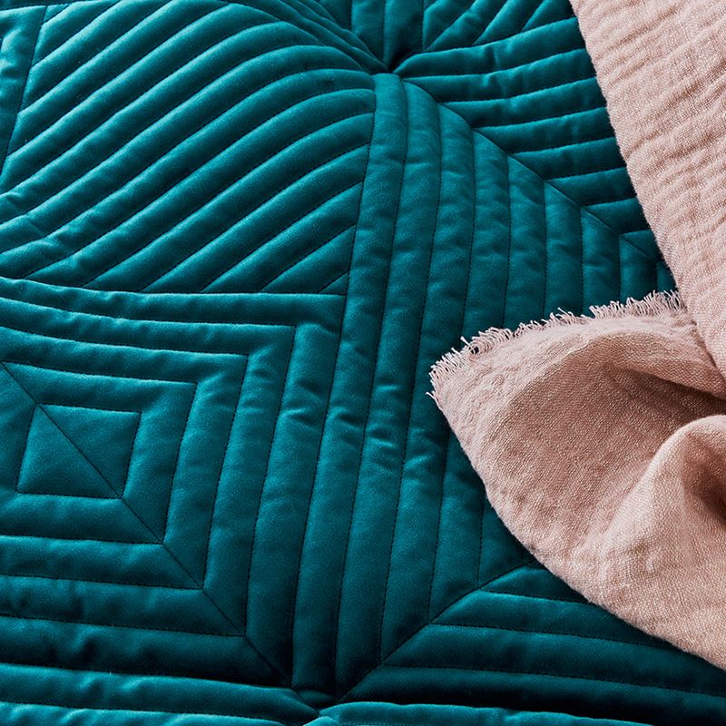 Newport Velvet Peacock Quilted Quilt Cover Separates