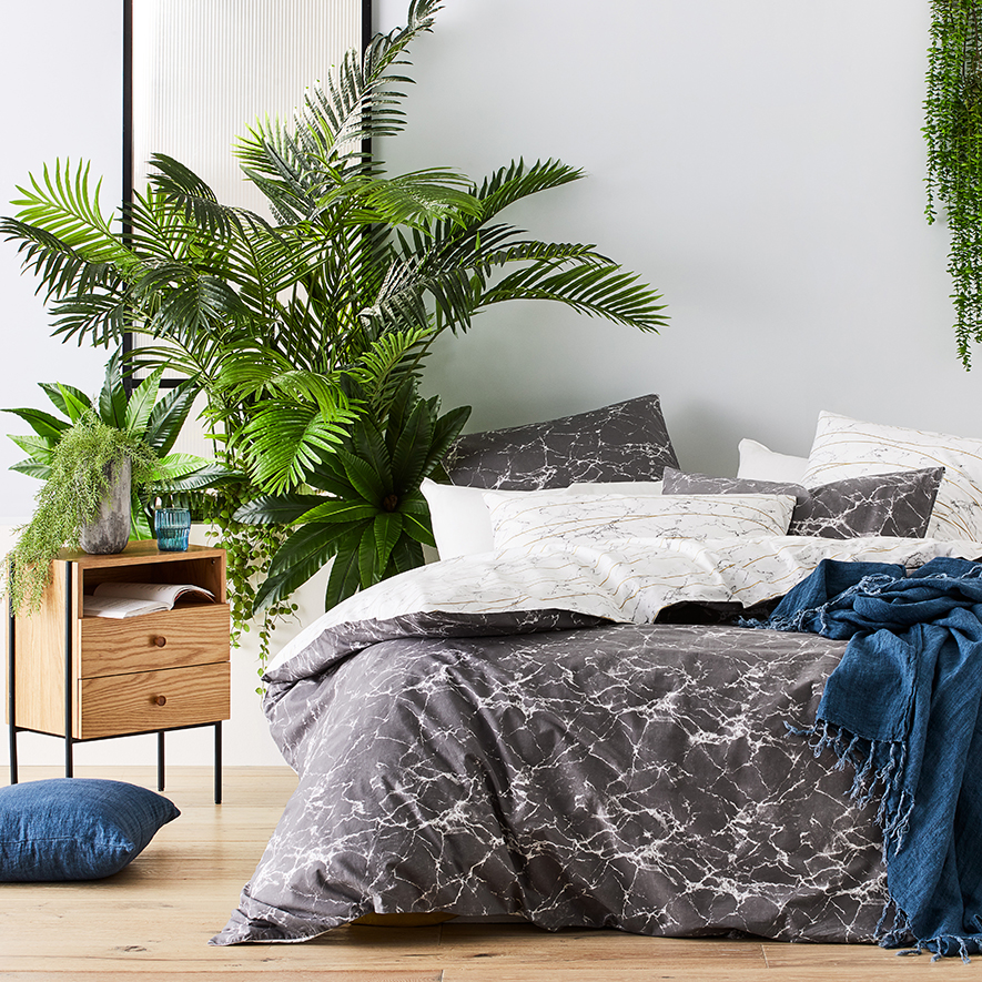 Home Republic Melrose Marble Quilt Cover Set + Separates Adairs