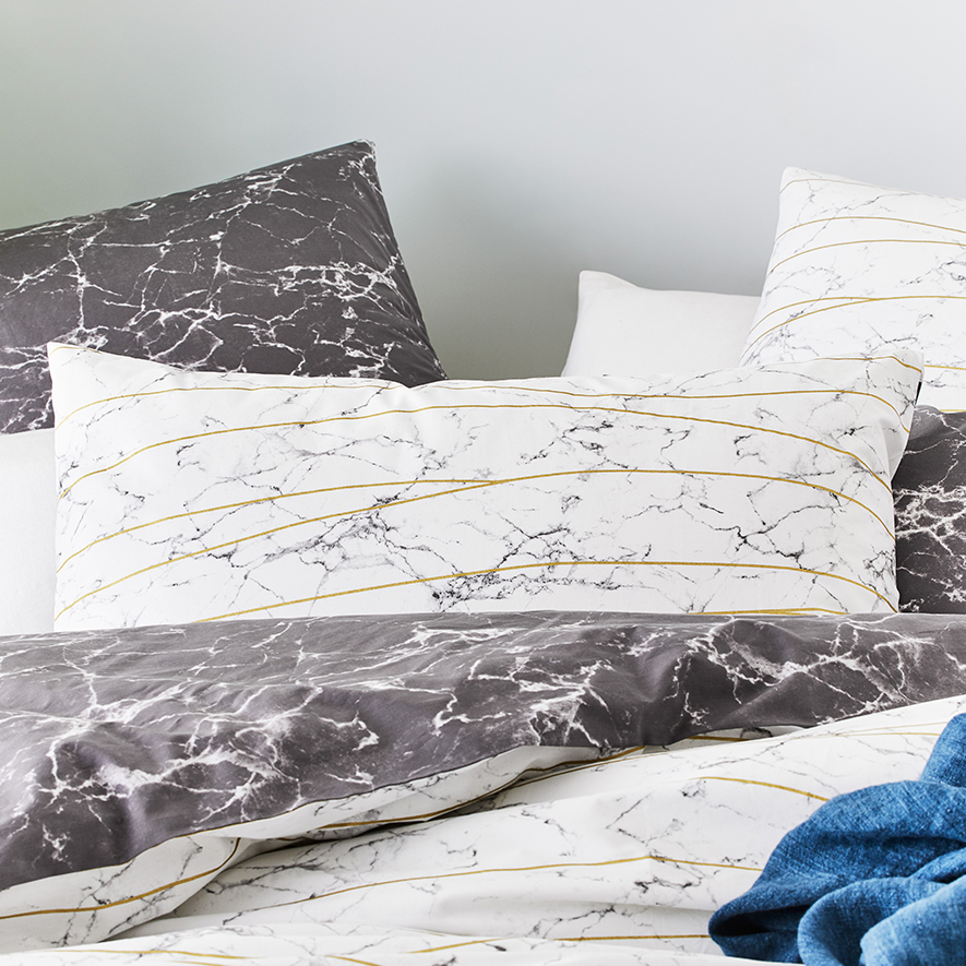 Home Republic Melrose Marble Quilt Cover Set + Separates Adairs