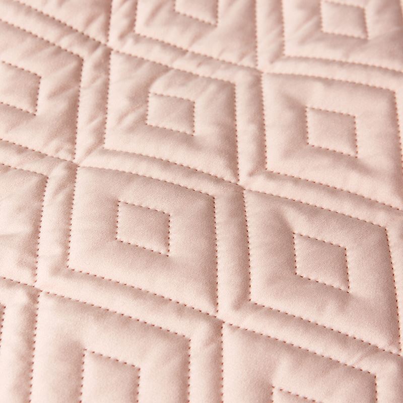 Aura Velvet Peach Pink Quilted Quilt Cover Separates