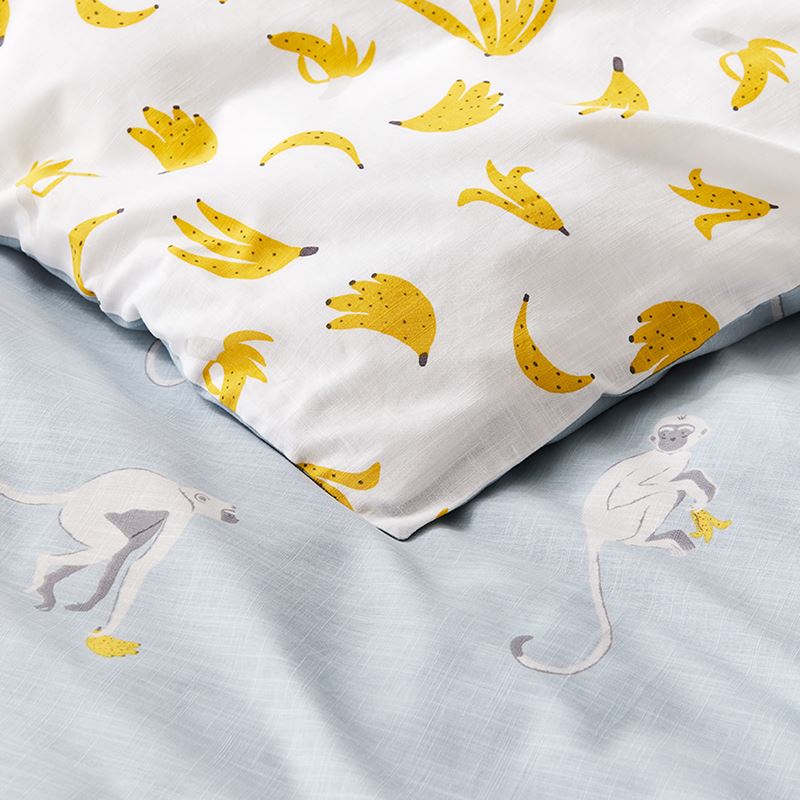 Cheeky Monkey Steel Quilt Cover Set + Separates