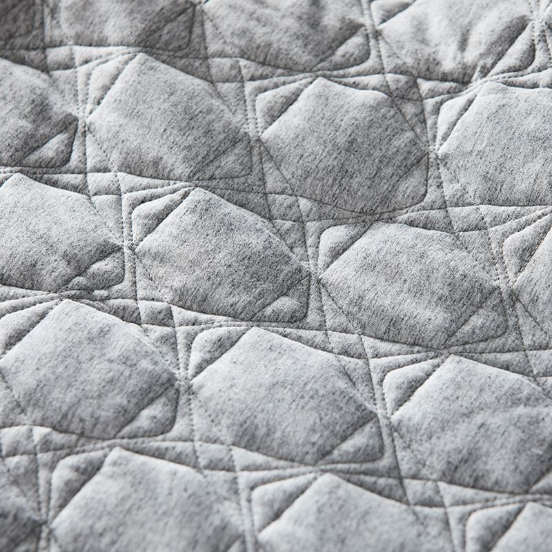 Fargo Quilted Bamboo Cotton Jersey Grey Marle Quilt Cover Separates
