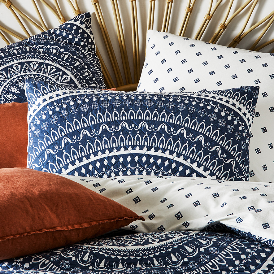 Karma Quilted Steel Quilt Cover Separates Adairs