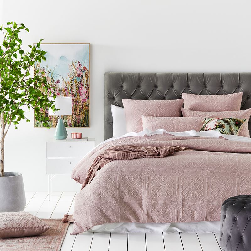 Willa Misty Rose Quilted Quilt Cover Separates