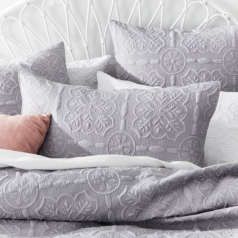 Willa Silver Mist Quilted Quilt Cover Separates