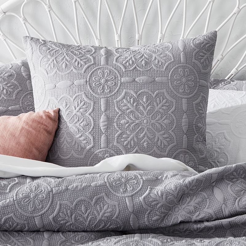 Willa Silver Mist Quilted Quilt Cover Separates