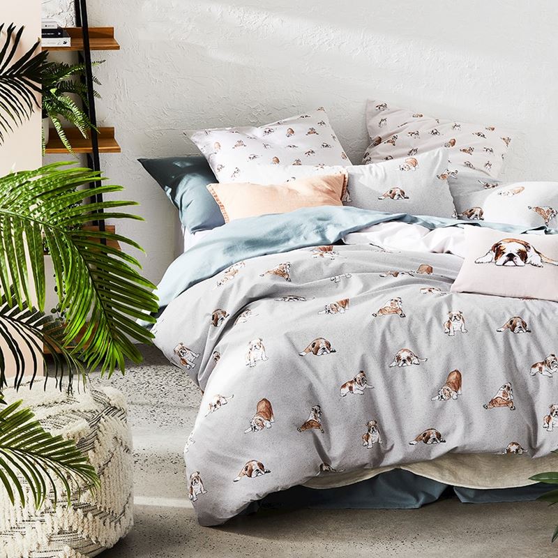 Benny Grey Quilt Cover Set + Separates