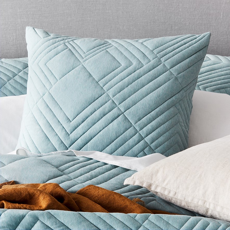 Maddox Jersey Mint Quilted Quilt Cover Separates Adairs