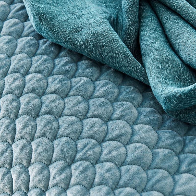 Waves Velvet Mineral Quilted Quilt Cover Separates