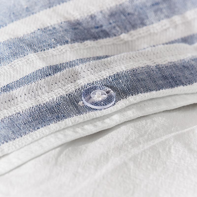 Hudson Linen Cotton Stripe Chambray Quilt Cover Separates