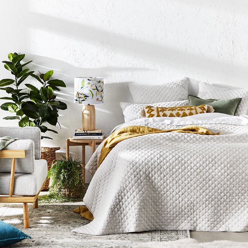 Atlas Neutral Quilted Coverlet Separates