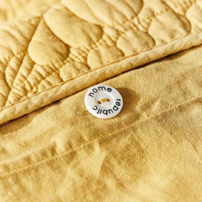 Daisy Mustard Quilted Quilt Cover Separates