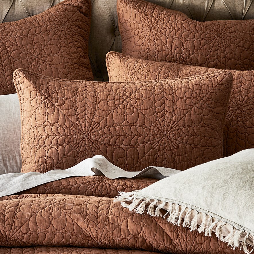 Daisy Earth Quilted Quilt Cover Separates Adairs