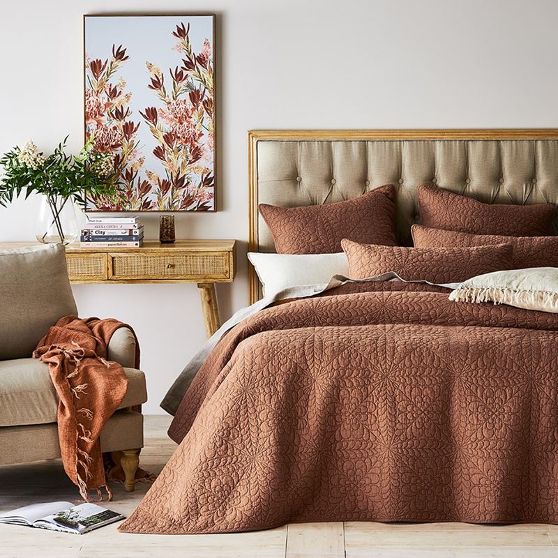 Daisy Earth Quilted Coverlet Separates
