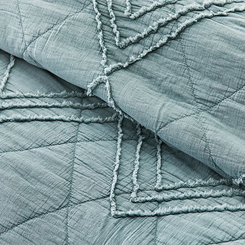 Monty Chenille Sage Quilted Quilt Cover Separates