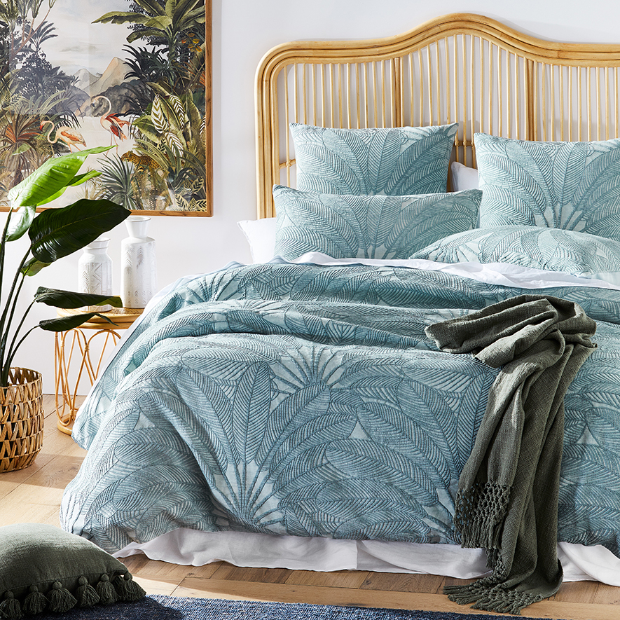 Eden Matelasse Sage Quilt Cover Separates Adairs